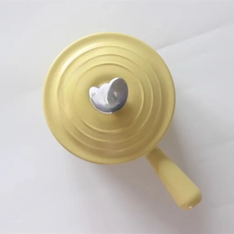 Frosted Yellow Goose Yellow Saucepan Enamel Cast Iron Pot Mimosa