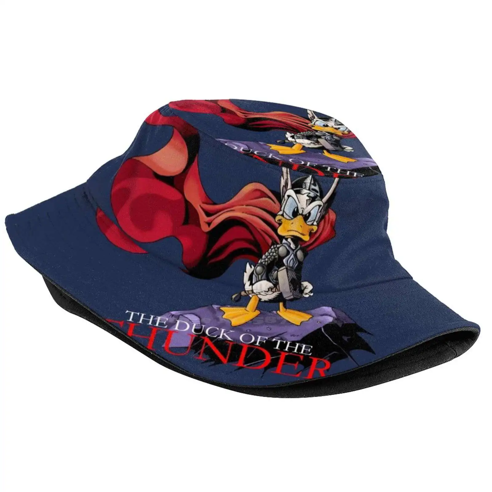 The Duck Of The Thunder Korean Ladies Outdoor Sun Hat Bucket Cap Pato Del Trueno Thunder God Pato Donald Vengadores