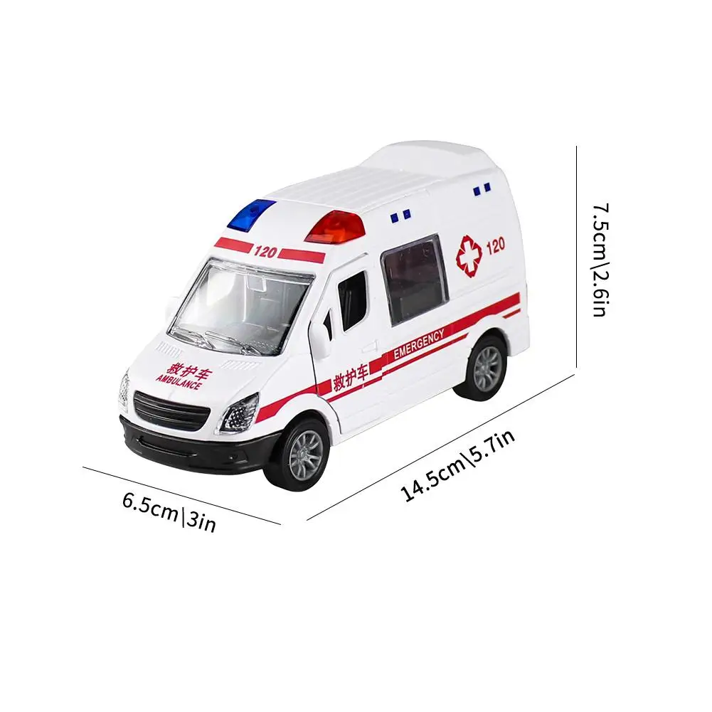 Kinder Trägheit Zurückziehen Auto Spielzeug Simulation Krankenwagen Modell Auto Spielzeug Sammlung Geschenke Spielzeug für Jungen – Detail 3