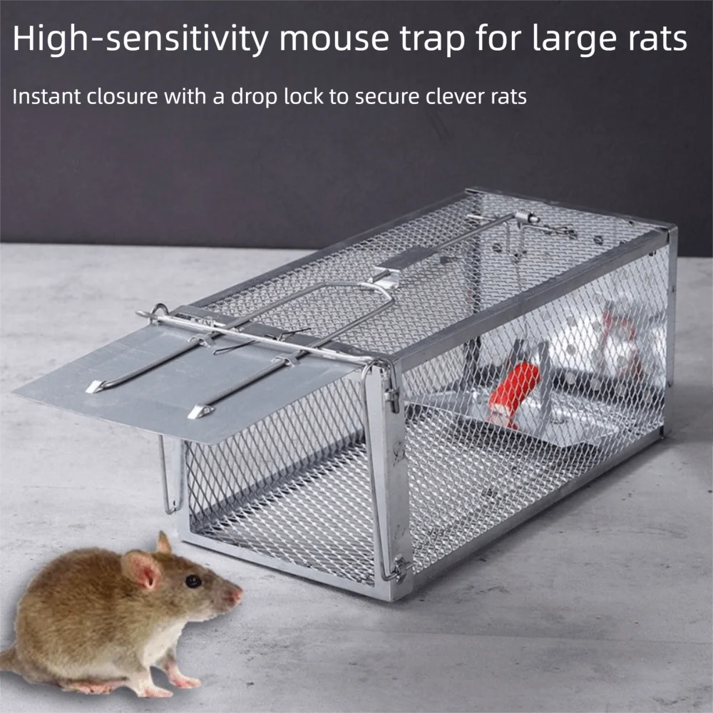 Durable Humane Multi-Catch Rodent Mouse Trap Pest Control Metal Rat Trap Cage Large Capacity Live Animal Trap Indoor and Outdoor