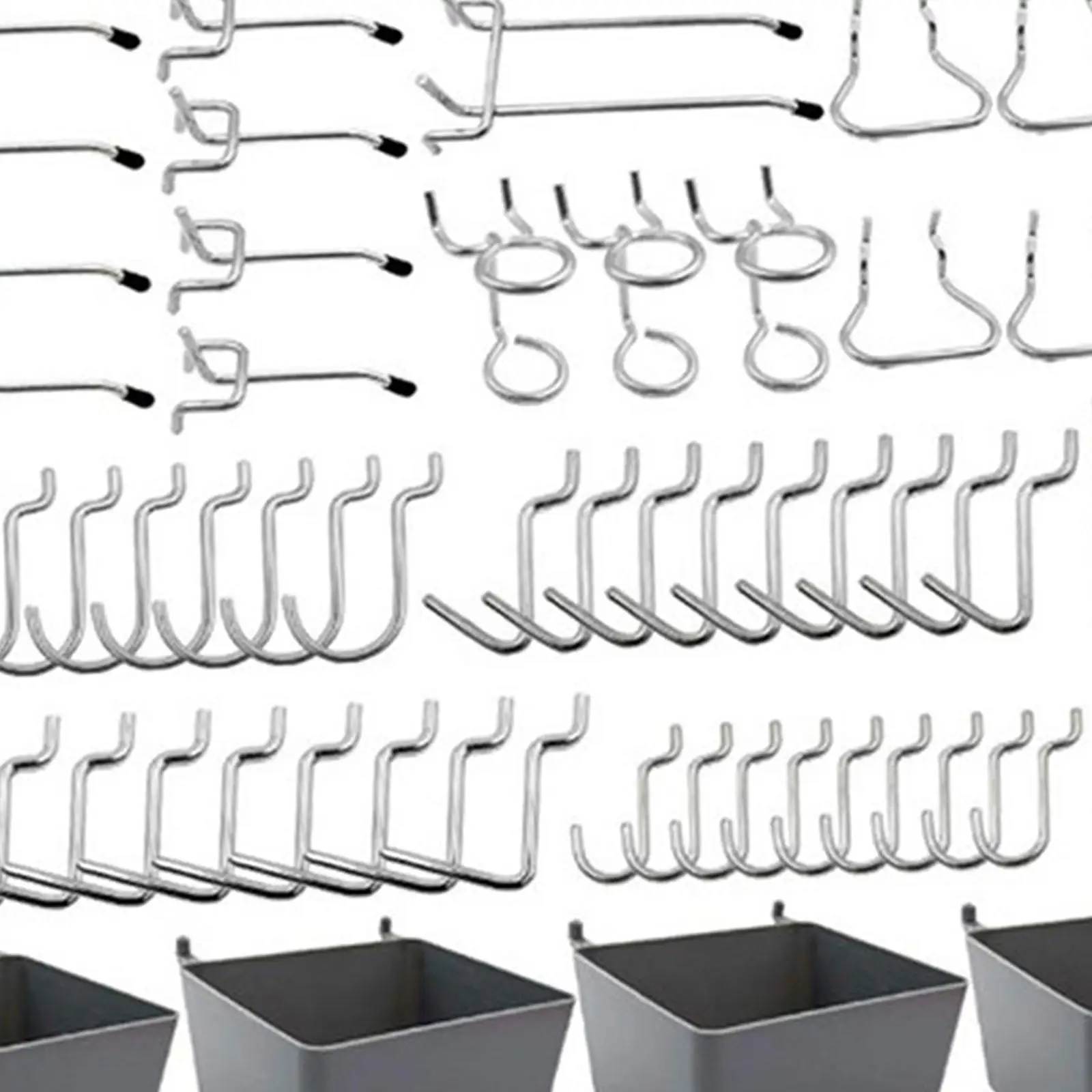 80Pcs Pegboard Hooks Assortment Set Pegboard Accessories Organizer Workbench Hanging Storage Kitchen Basement Workshop Hanger