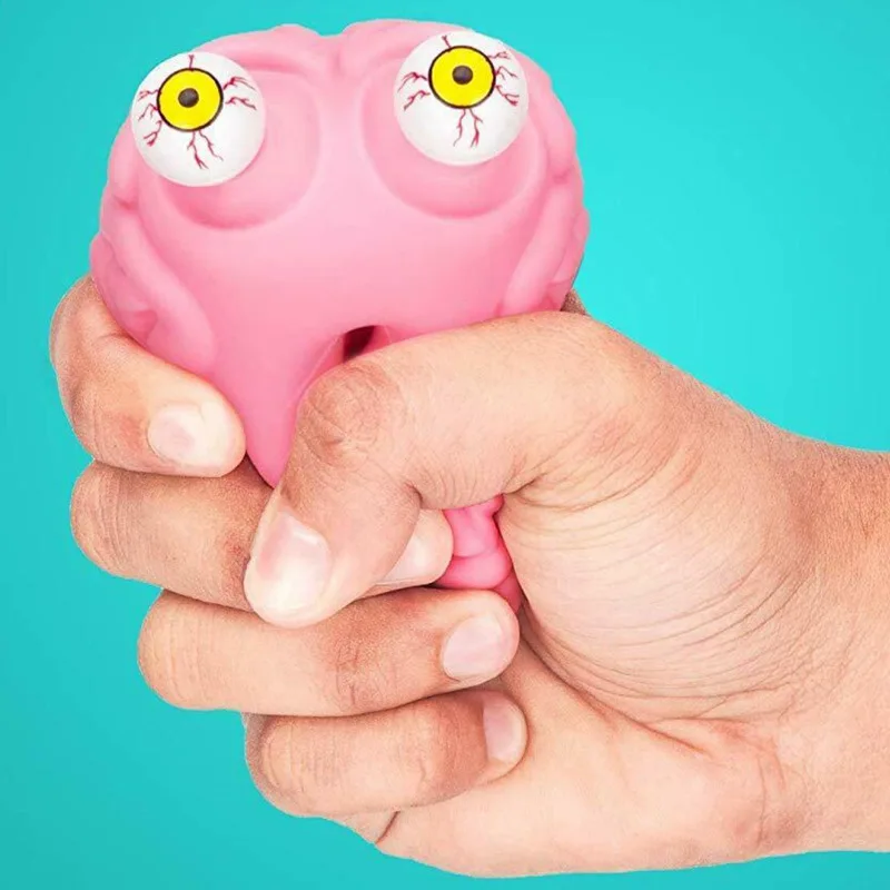 Squeezing the Brain Anti Stress Flippy Brain Squishy Eye Popping Squeeze  Toy Cool Stuff Kids ADHD Autism Anxiety Relief Toy