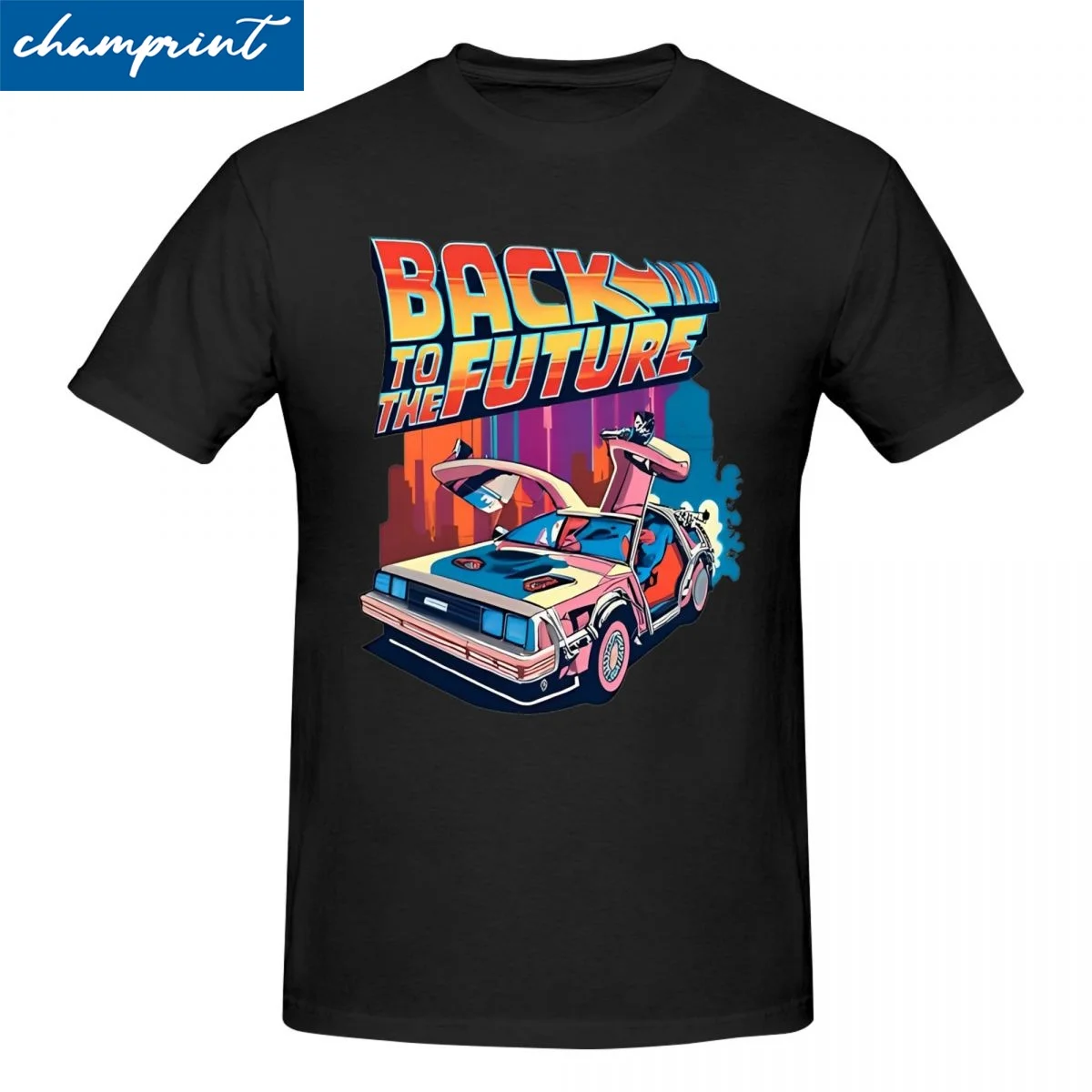 Novelty Back To The Future Movie T Shirt Men's Short Sleeve Tops Shirts 80s Classic Movie Mcfly Science Fiction Cotton Tops