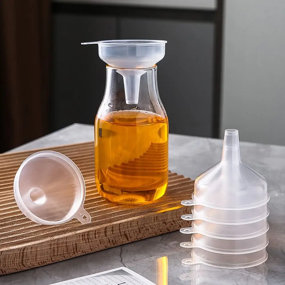 Clear Plastic Funnel With Narrow Spout For Filling Oil Bottles Dispenser Large Caliber Can Be Hung Funnel Kitchen Tools