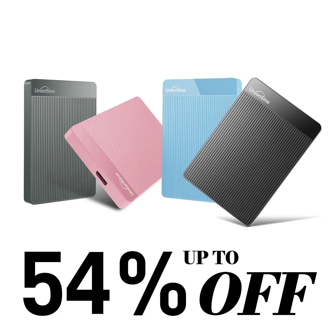 Disco duro externo portátil UnionSine 1TB 2.5" USB 3.0 alta velocidad compatible con Windows para PC, portátil, PS4, PS5, Mac, Smart TV y almacenamiento de fotos, videos y copias de seguridad