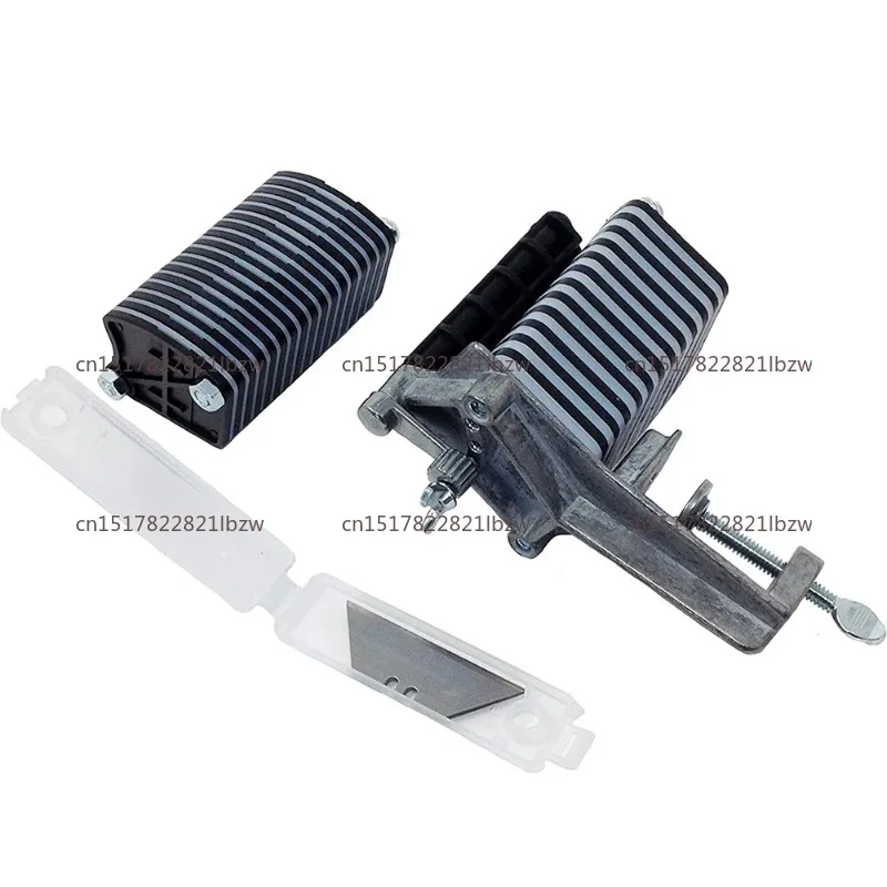 Leather Table Top Lace Cutter For Fringe Braiding Strip Belts Desktop Strips Manual Cutting Tool With 10Pcs Blades