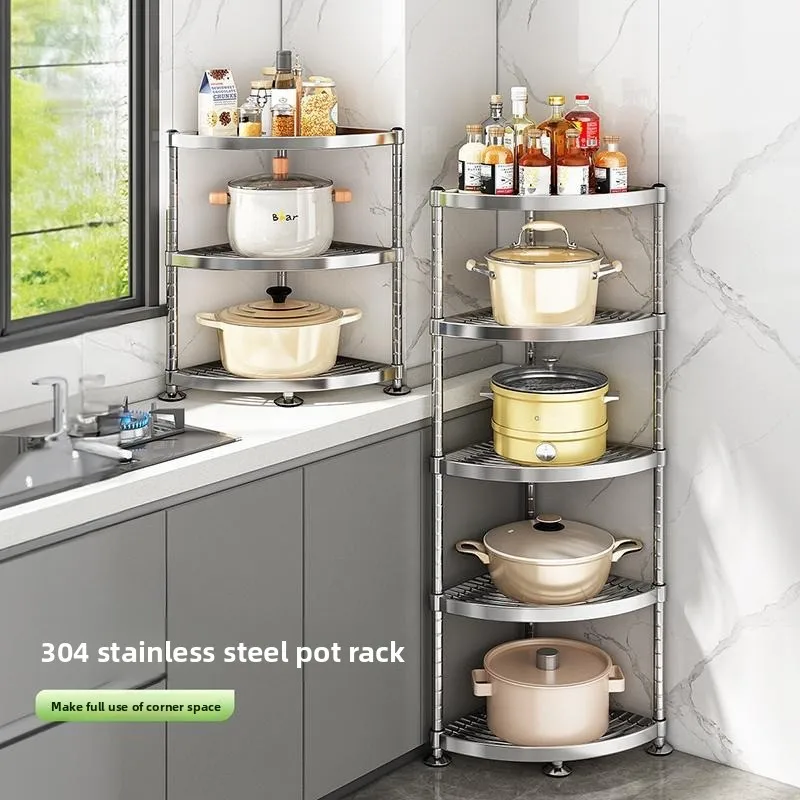 

triangular storage rack, stainless steel corner layered rack