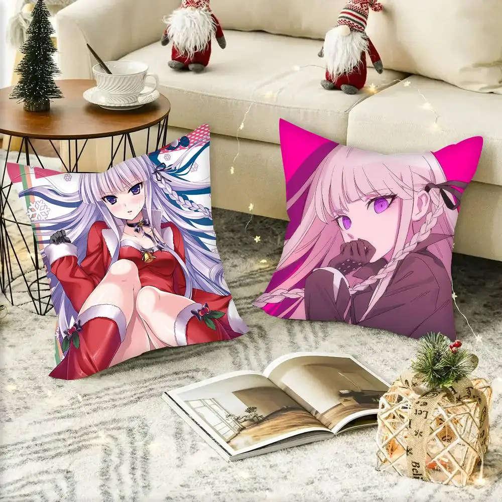 Kirigiri Kyoko الساخن أنيمي لعبة Danganronpa كيس وسادة لطيف وسادة مربعة غرفة نوم أريكة الترفيه الراحة وسادة ديكور المنزل