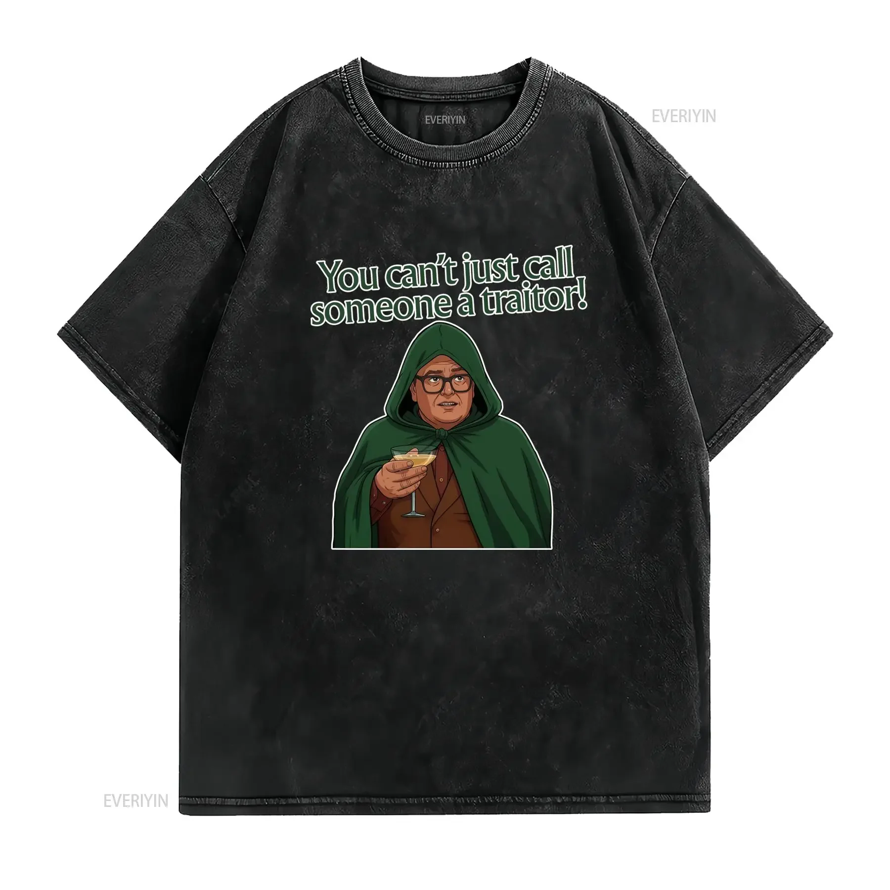 Alan Carr Celebrity Traitors T Shirt Crew Neck Regular Fit Slight Stretch Fabric All Season Casual Style Print Pattern vintage