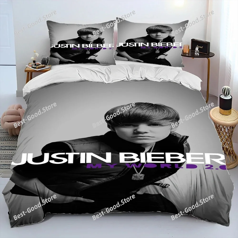 Popular Singe Justin Bieber JBiebs Comforter Bedding Set,Duvet Cover Bed Set Quilt Cover Pillowcase,king Queen Size Bedding Set