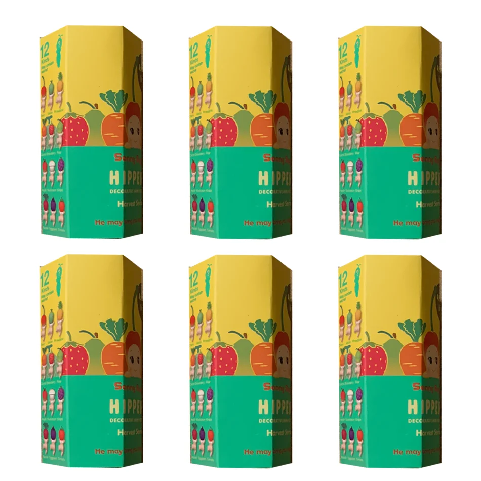 1-12 Stück Obst-Gemüse-Kopf Mini Liegende Puppe Blind Box Niedliche Bildschirm-Figuren Desktop-Auto-Ornament Sammlerstück Spielzeug Geburtstagsgeschenk