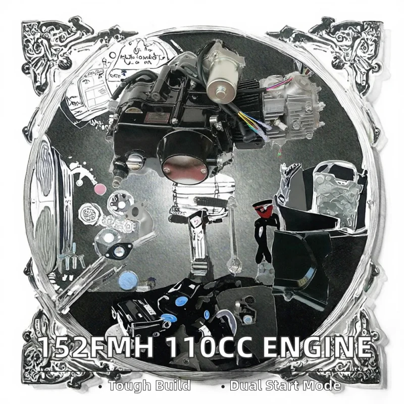 

152FMH 110CC Engine Manual Clutch 4 Speed Kick Electric Start CDI Ignition for C100 C110 Motorcycle Pit Bike Monkey Bike