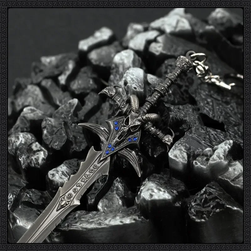 World Of Warcraft 14cm Lich King Frostmourne Various Alloy Sword Game Keychain Weapon Katana Model Replica gift Toy For Kids