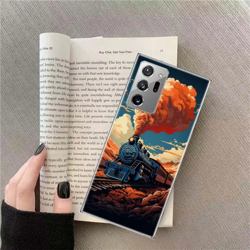 Steam Train Phone Case For Samsung A13 A23 A33 A53 A73 A52S 5G A05S A04S A02S A03S Galaxy A72 A52 A42 A32 A22 A12 Cover