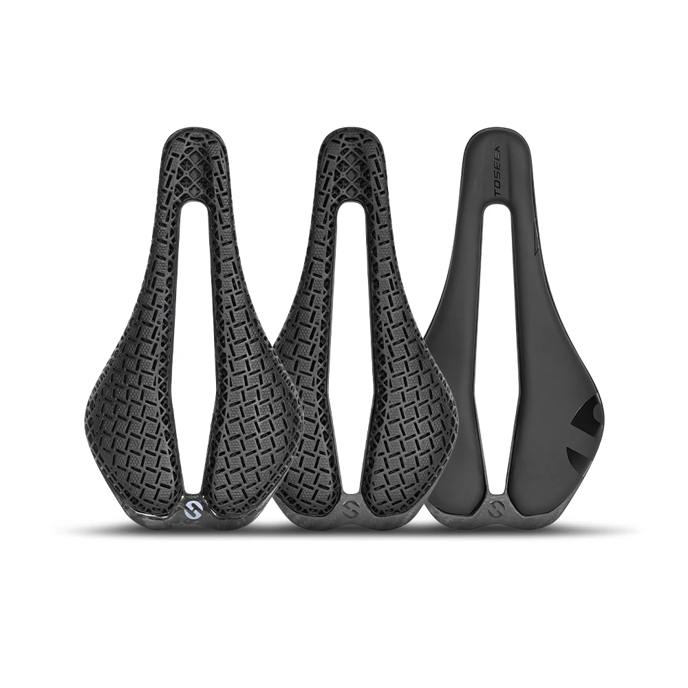 AliExpress TOSEEK 3D Printed Bicycle Saddle Ultralight Carbon saddle 245*135mm 135g Bike Saddle for MTB Gravel Road Bike Seat bicycle part