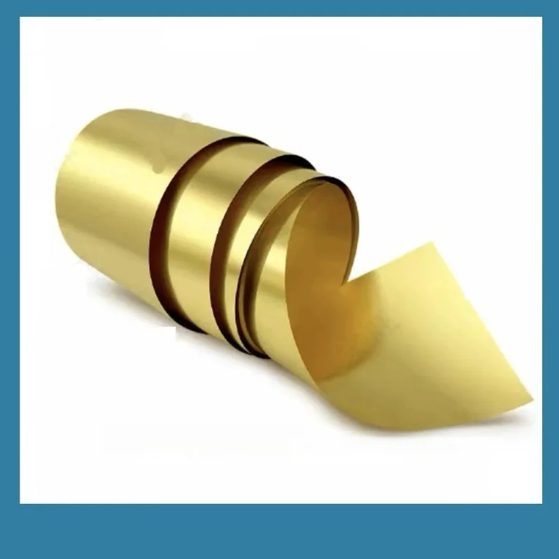 1meter Thick 0.01/0.02/0.03/0.05MM*Width 100mm 1Meter/Roll Thin Brass Sheet Strip Gold Film High Purity Brass Foil Plate H62