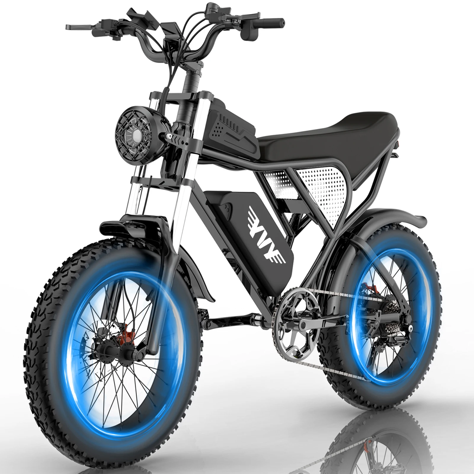 AliExpress NONE YVY C20 1500W Electric Bike 48V 20Ah 50km/h Full Suspension 20" Fat Tire Adult Ebike Hydraulic Brake UK Stock Tax Free