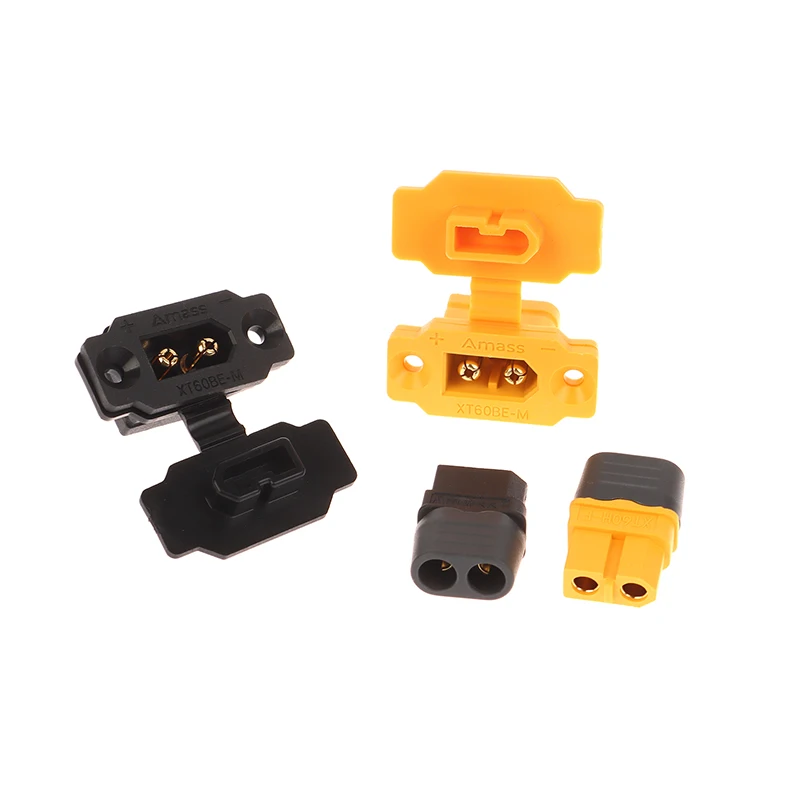 5PCS Black Yellow XT60BE-M Male Bullet Connector Wire Cable Plug Waterproof Cover For RC FPV Charger Battery Motor ESC