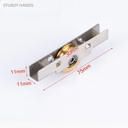 4PCS stainless steel copper roller 8mm sliding glass door and window pulley window decoration hardware accessories