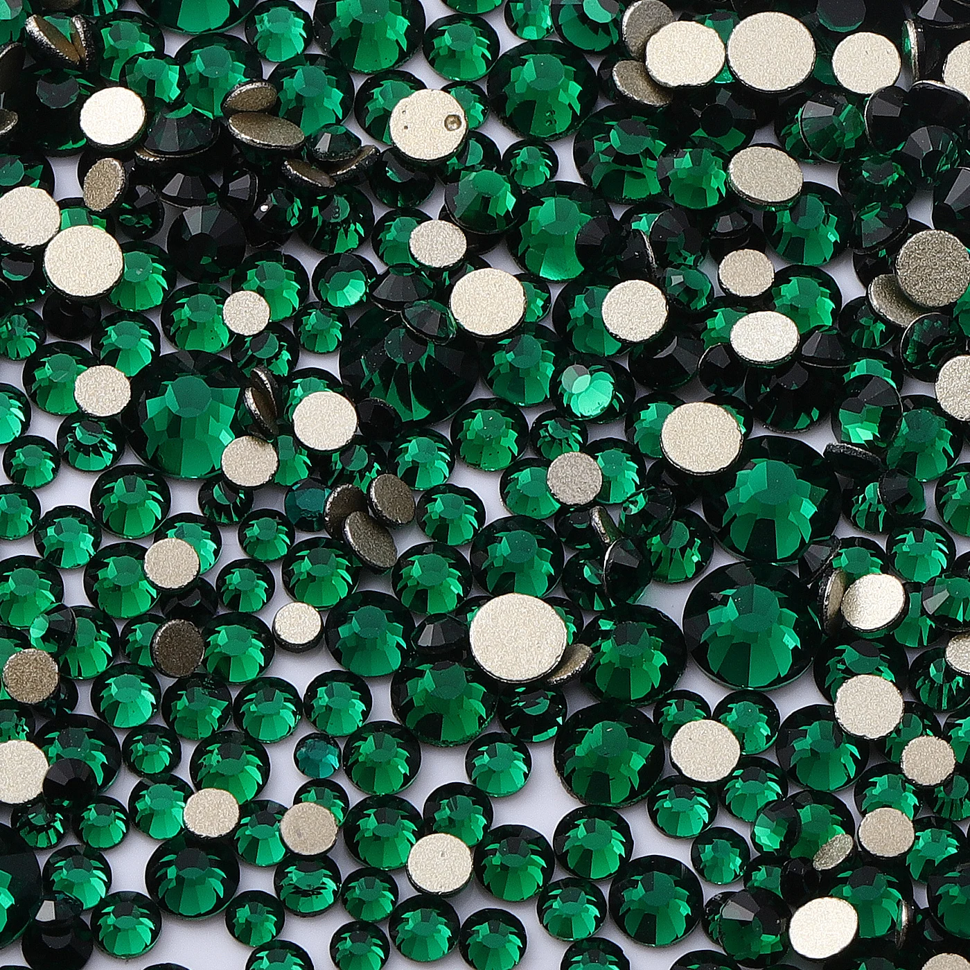 3000Pcs Mix Size SS4-SS20 Clear Crystal Rhinestones Non-hotfix Gold Flatback Glitter Stones Nail Art Crafts DIY Decorations