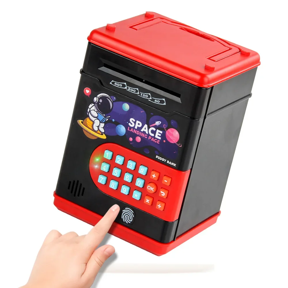 Simulated Home Smart Sensing Electronic Fingerprint Password Box Money Storage Can Smart Money Storage Can Toy