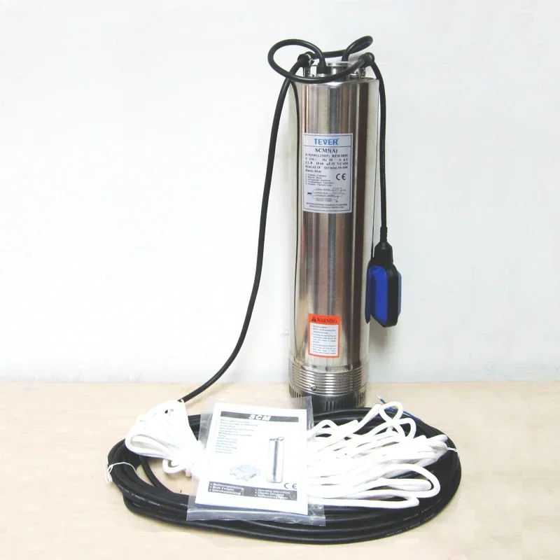 high lift centrifugal 5 inch stainless steel electric submersible pump with float switch