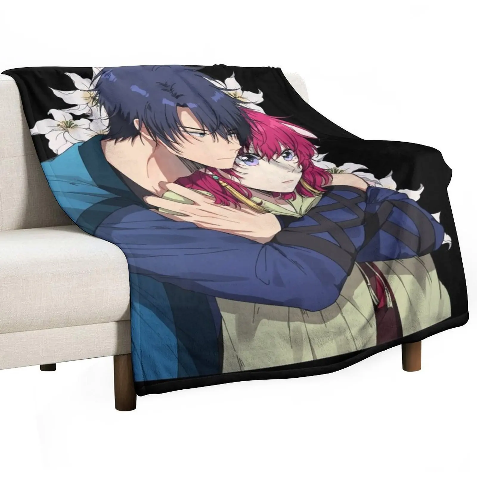 

Yona of the dawn hak and yona hug Throw Blanket Vintage Decorative Sofas Luxury Throw Bed linens Blankets