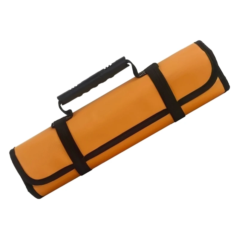 Heavy Duty Polyester Tool Utility Roll Organizers Bag With Varied Pocket Sizes