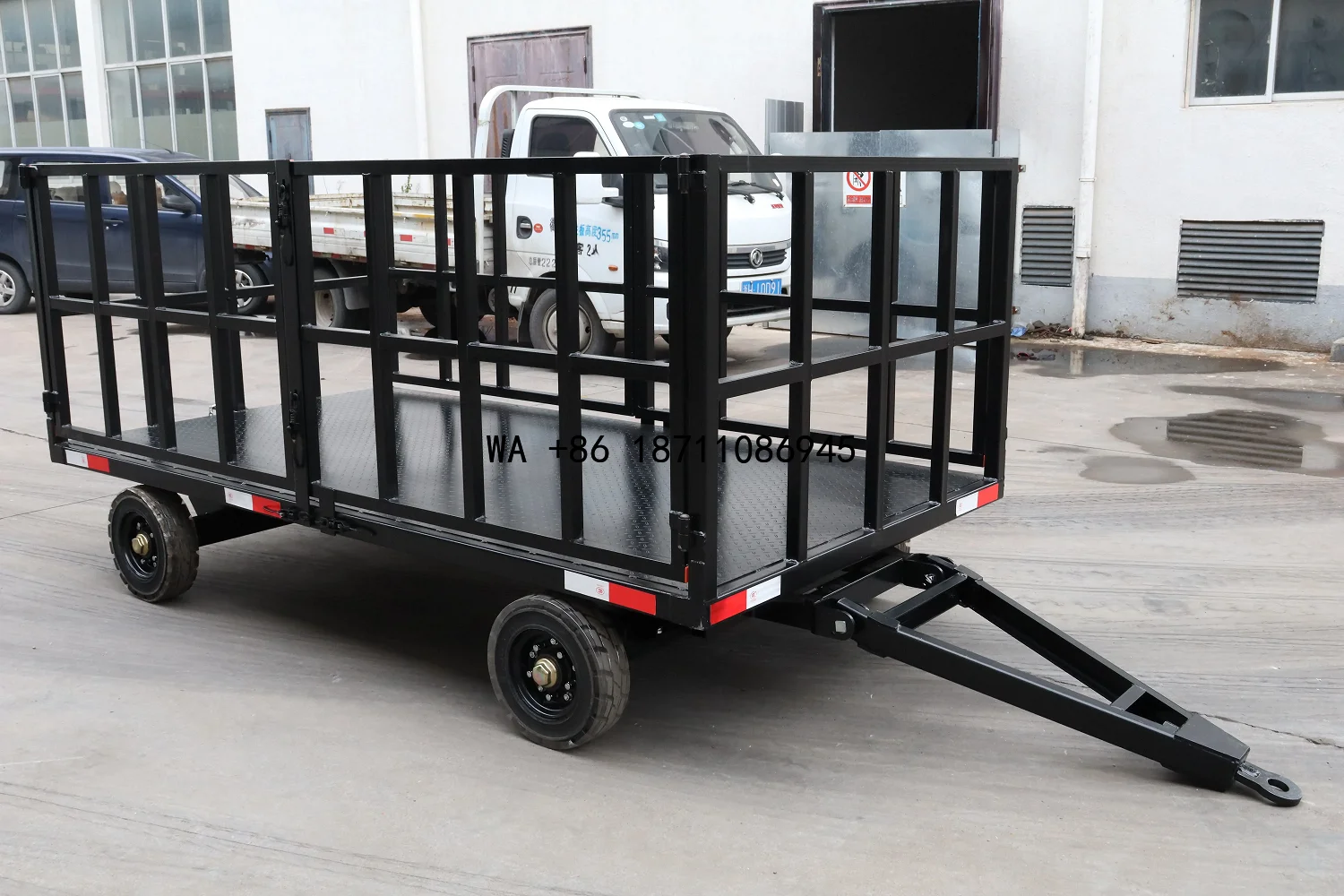 （Factory Direct Sale）Heavy Duty 2 Axles Flatbed Trailer for Flatbed Truck Premium Car Trailer