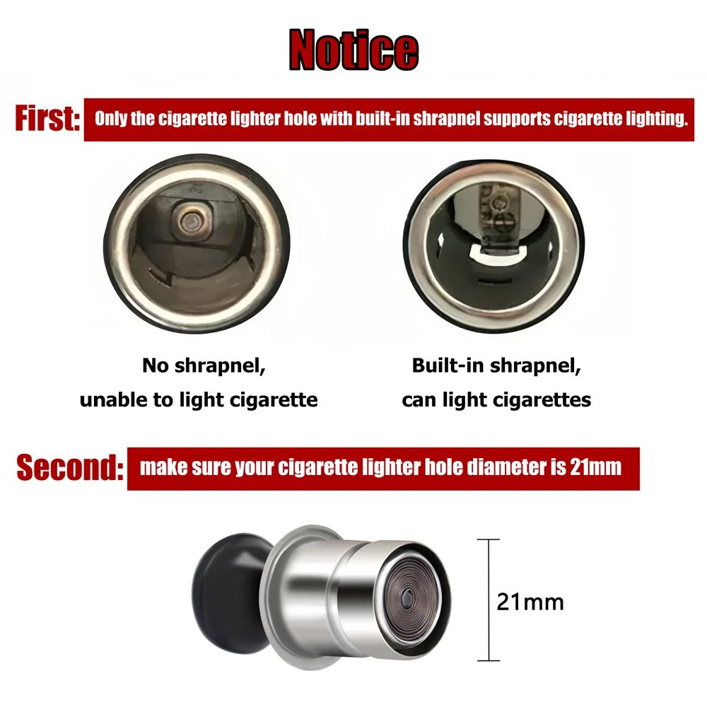 Car Cigarette Lighter Auto Badge Cigar Lighter Adapter For Renault Duster Clio DACIA 3 Twingo Logan Sandero Modus V60 XC40 S80 view 6