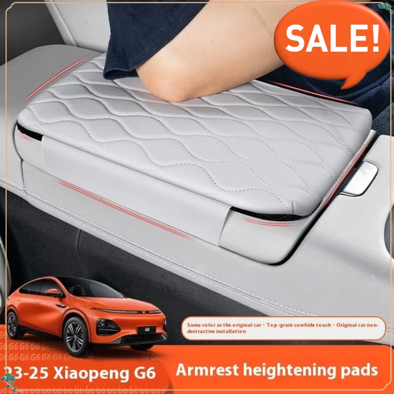 For ​​Xpeng G6 2023 2024 2025 Armrest Box Heightening Pad Leather Interior Accessories Decorative Automotive Supplies