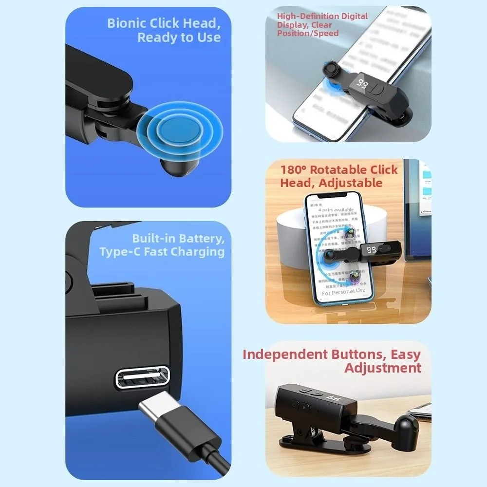 Портативный быстрый щелчок автоматический кликер для экрана USB мини-электрический переворачиватель страниц ABS физический экран Фото №5