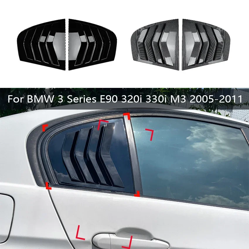 

Applicable For to BMW 3 Series E90 320i 330i M3 2005-2011 Automotive Carbon Fiber Blinds Car Stickers Exterior Accessories