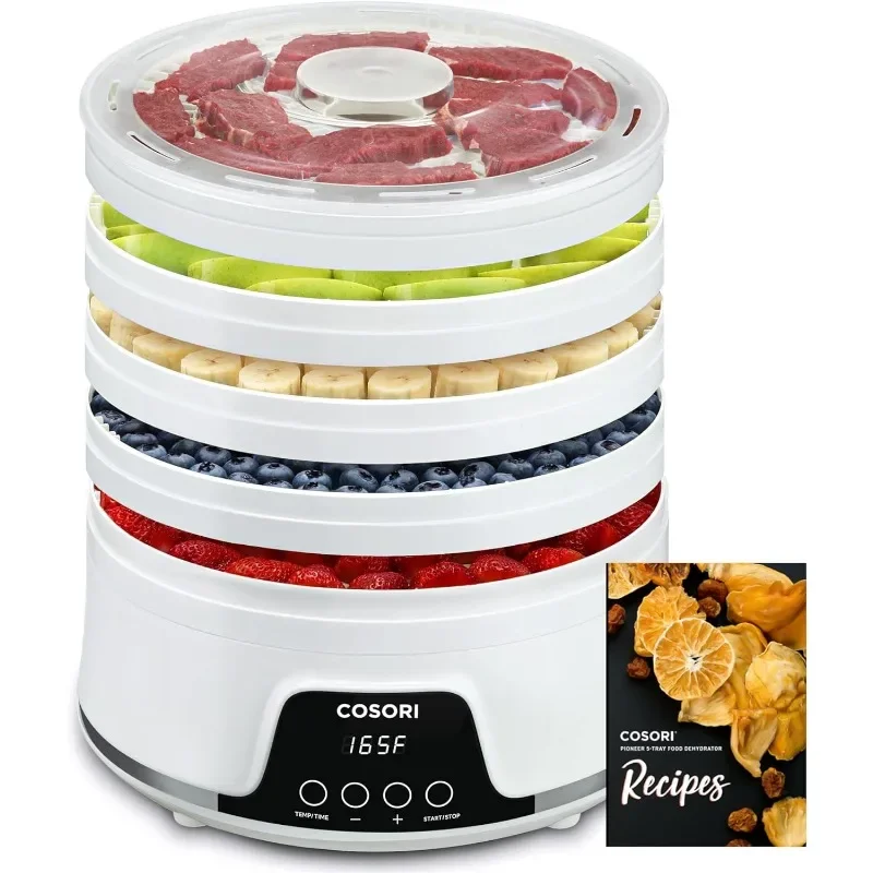 

COSORI Food Dehydrator Machine for Jerky, 5 BPA-Free 11.6" Trays with 165°F Temperature Control and 48H Timer, 350W Dryer