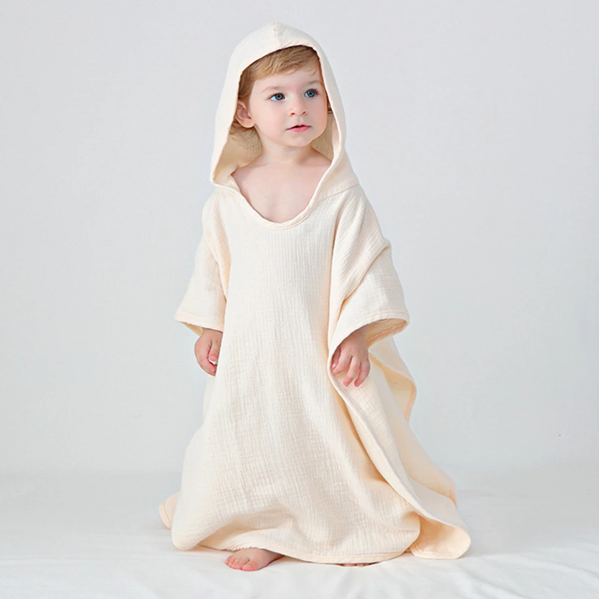 Kids Hooded Bath Towel Cape - Super Soft, Absorbent Cotton Bathrobe for Infants and Toddlers 1-5years