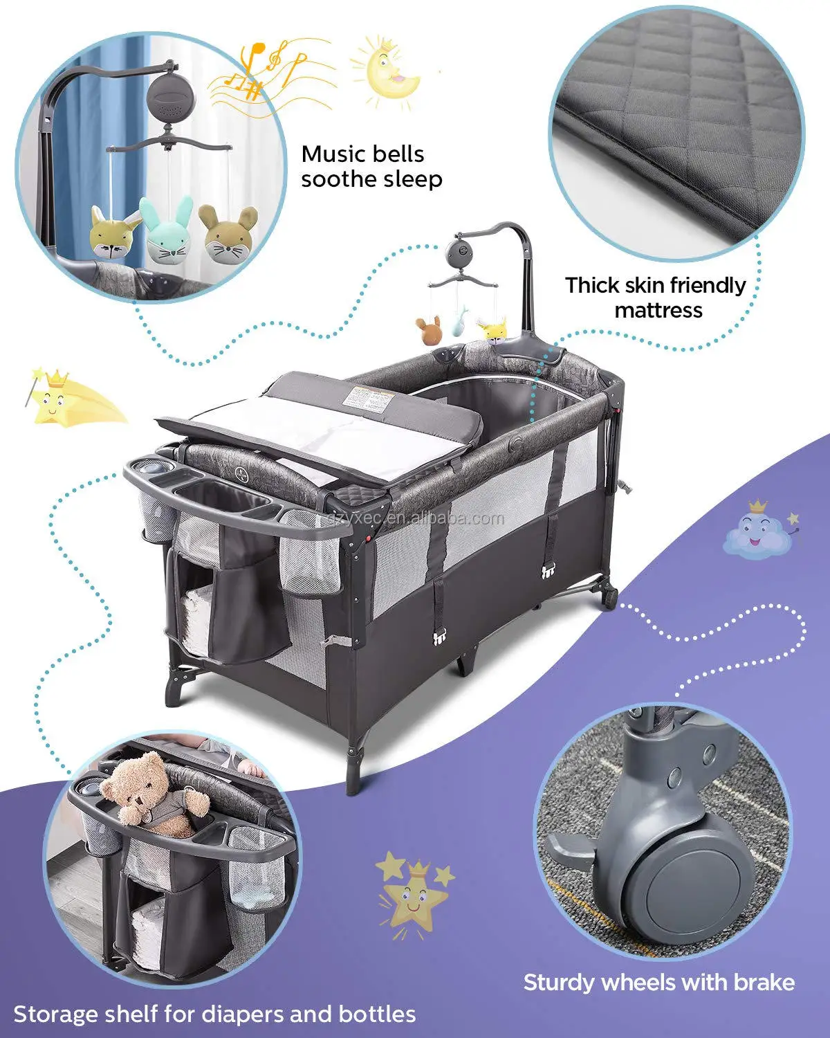 

New Baby Cot Bed Removable Baby Bassinet With Diaper Table Multifunctional Babi Bed &kids Crib &baby Crib Sheet Cot Bed