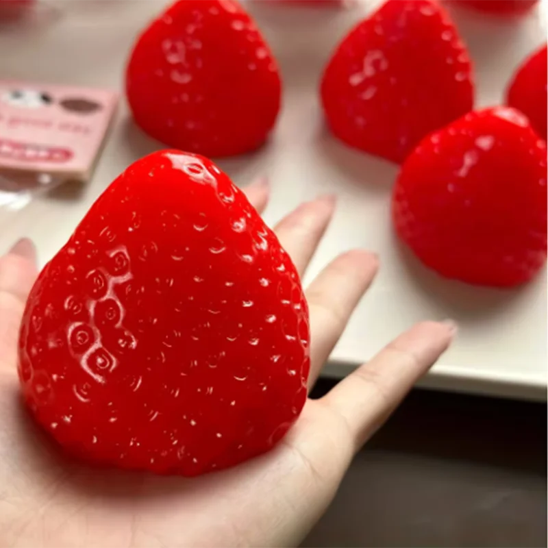 Strawberry Taba Squishy Fidget Toy Slow Rebound Stress Relief Squeeze Beauty Gift for People Office Party Favors Anxiety Relief