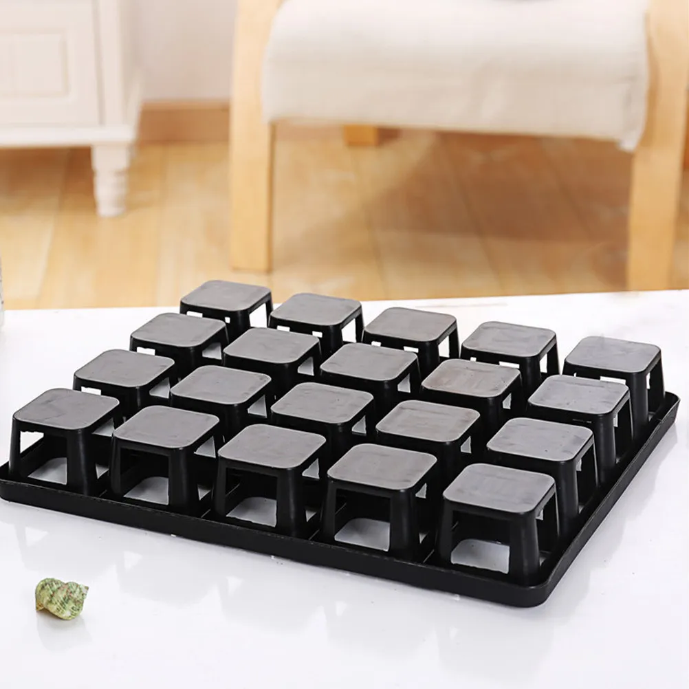 2Pcs Flower Pot Stands Plastic Hole Nursery Pot Holder Rack Storage for Seedling Germination Vegetable Garden Planter Tray