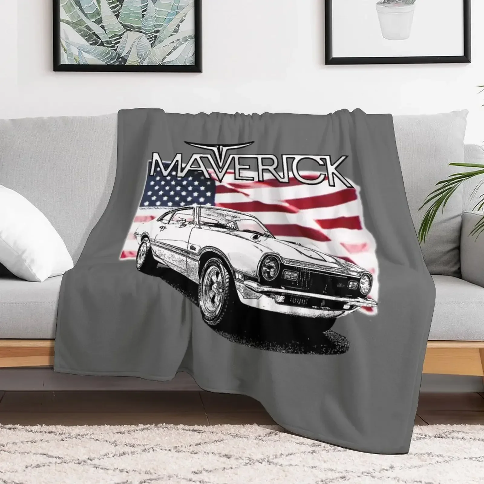 

Maverick USA Muscle Car Throw Blanket Moving Multi-Purpose Blankets Summer Luxury Throw heavy to sleep Blankets