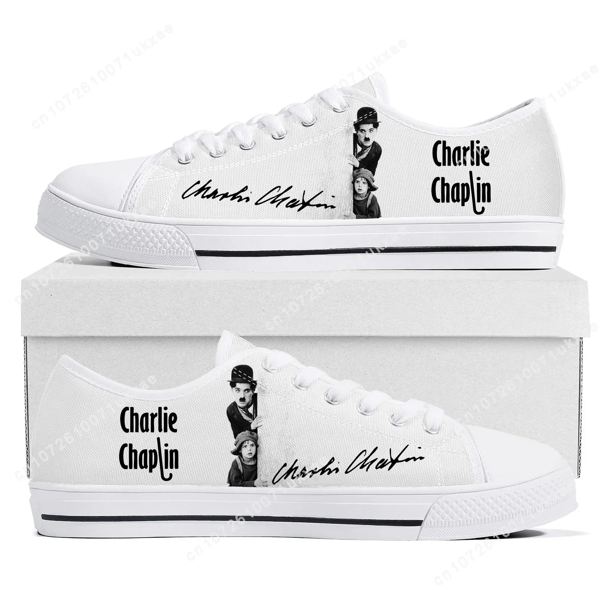 Charlie Chaplin Low Top Sneakers Mens Womens Teenager High Quality Canvas Sneaker couple Casual Shoes Custom Made DIY Shoe