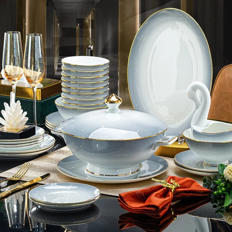 

Porcelain tableware set, light luxury dish set