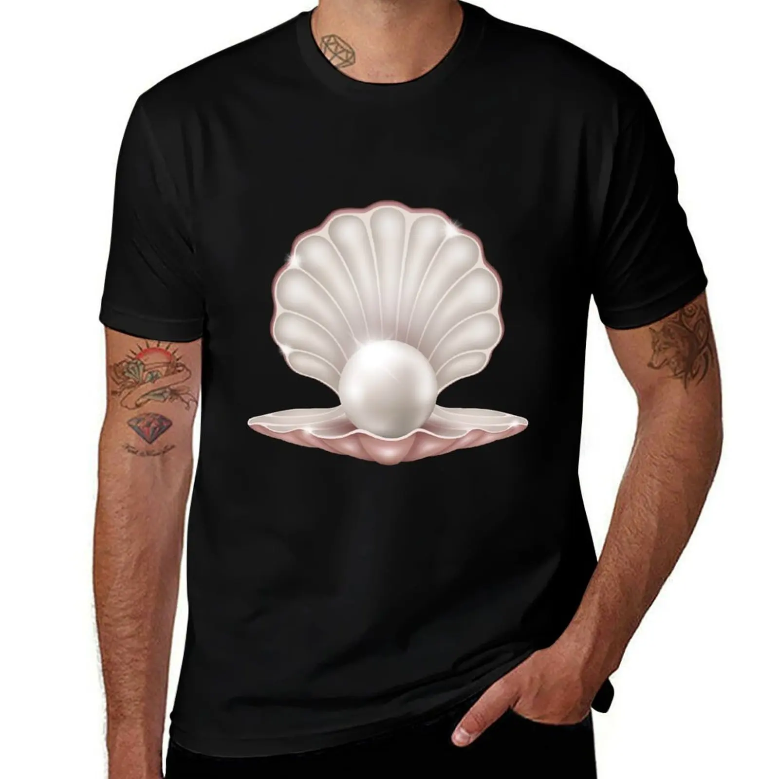 Pearl in Shell T-Shirt Big and Tall Casual T-Shirt
