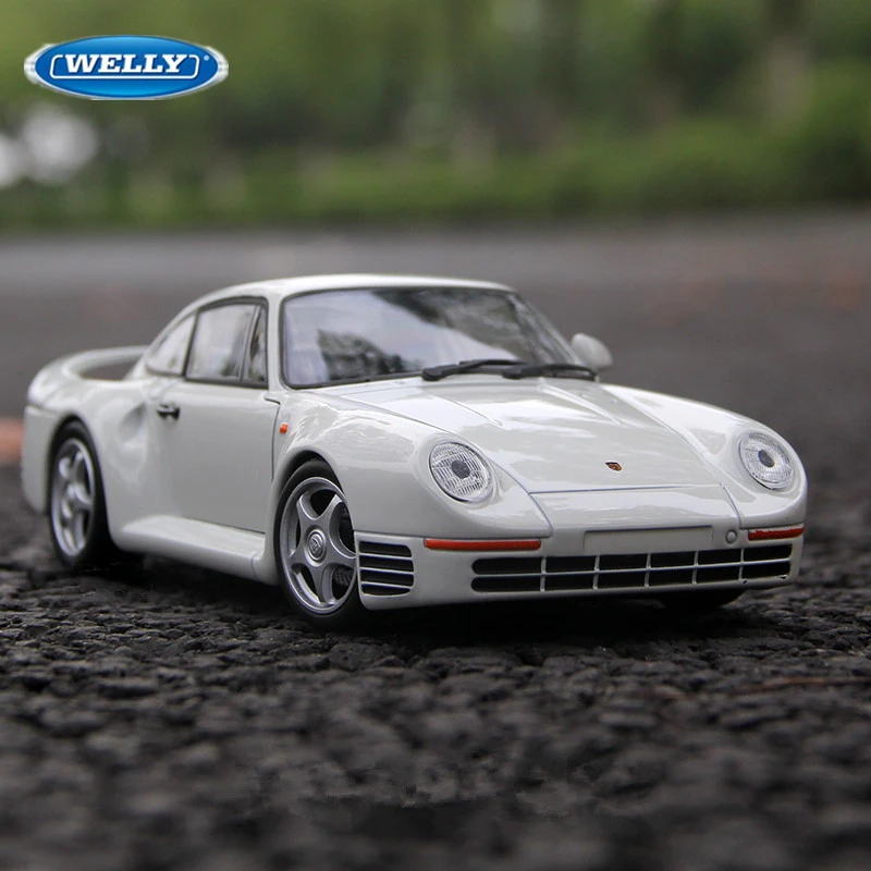 WELLY 1:24 Porsche 959 Alloy Sports Car Model Diecasts Metal Racing Vehicles Car Model Simulation Collection Childrens Toys Gift