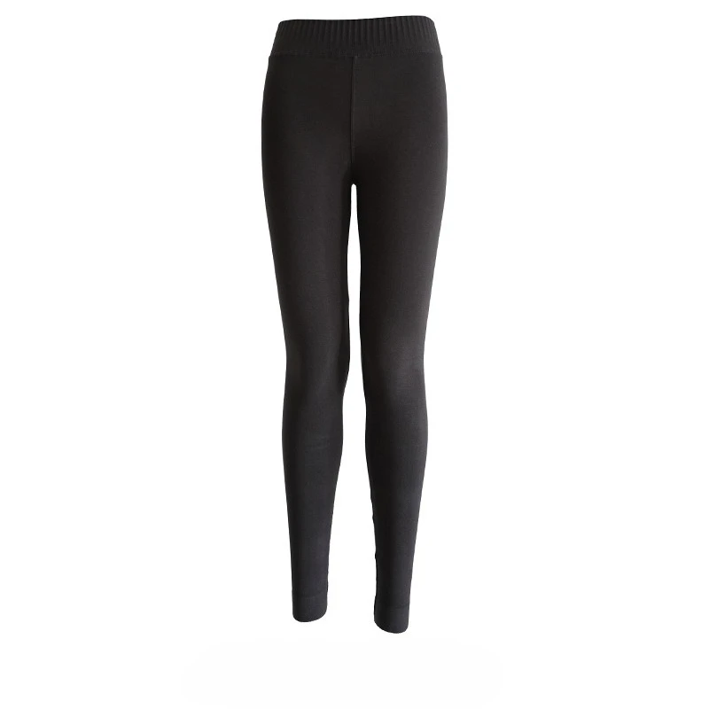 Calças femininas de lã espessada quente de nove polegadas outono/inverno novo estilo de alta elasticidade respirável sem costura outerwear leggings de tubarão