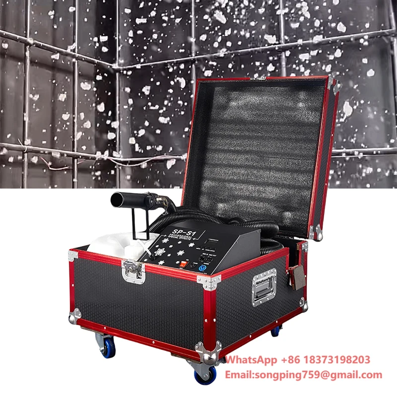 

Самая продаваемая мобильная машина коммерческого типа мощностью 1500 Вт для изготовления снега в помещении, искусственный сухой льд для вечеринок в помещении и местного движения