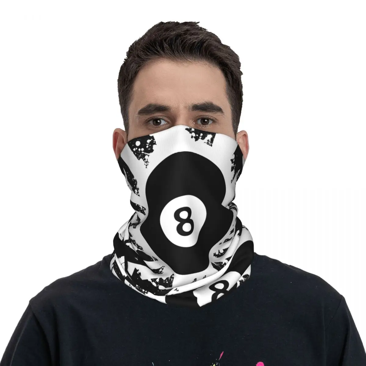 Ball 8 Thin Bandana Neck Gaiter Wrap Scarf Headband Neck Cover image 3