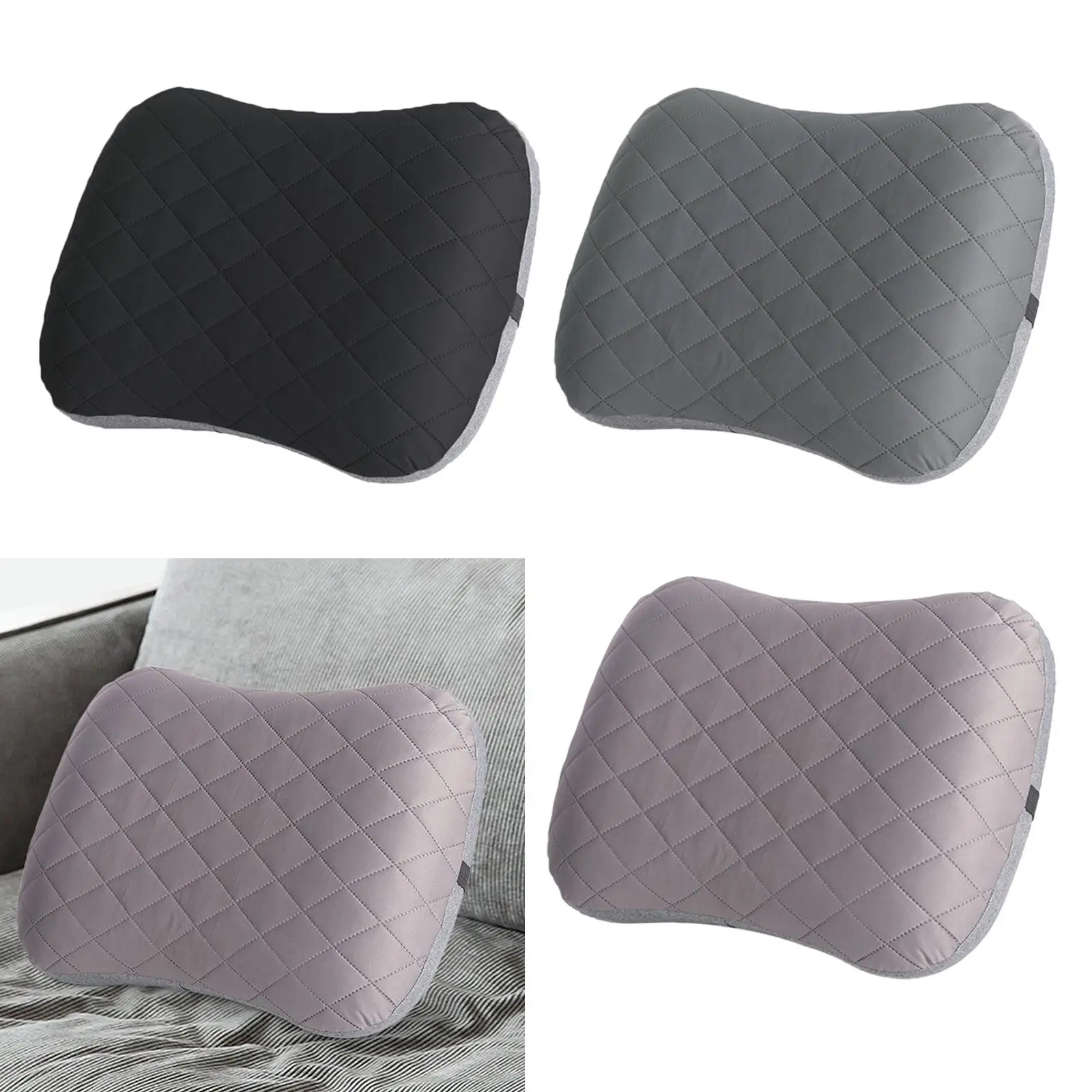 Inflatable Camping Pillow Compact Portable Comfortable Lumbar Support for Backpacking Living Room Camping Airplane Office