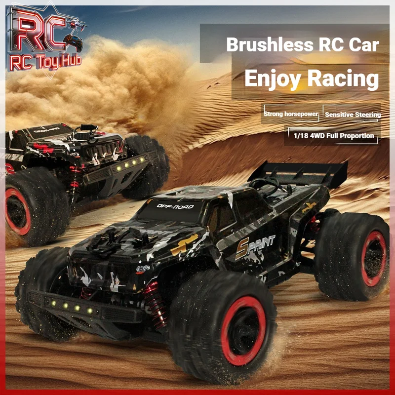 

Sprint 1:18 4WD RC Remote Control Off Road Truck Brushless Or Brushed Motor Drift Racing Large Outdoor Toy Vehicle For Kids