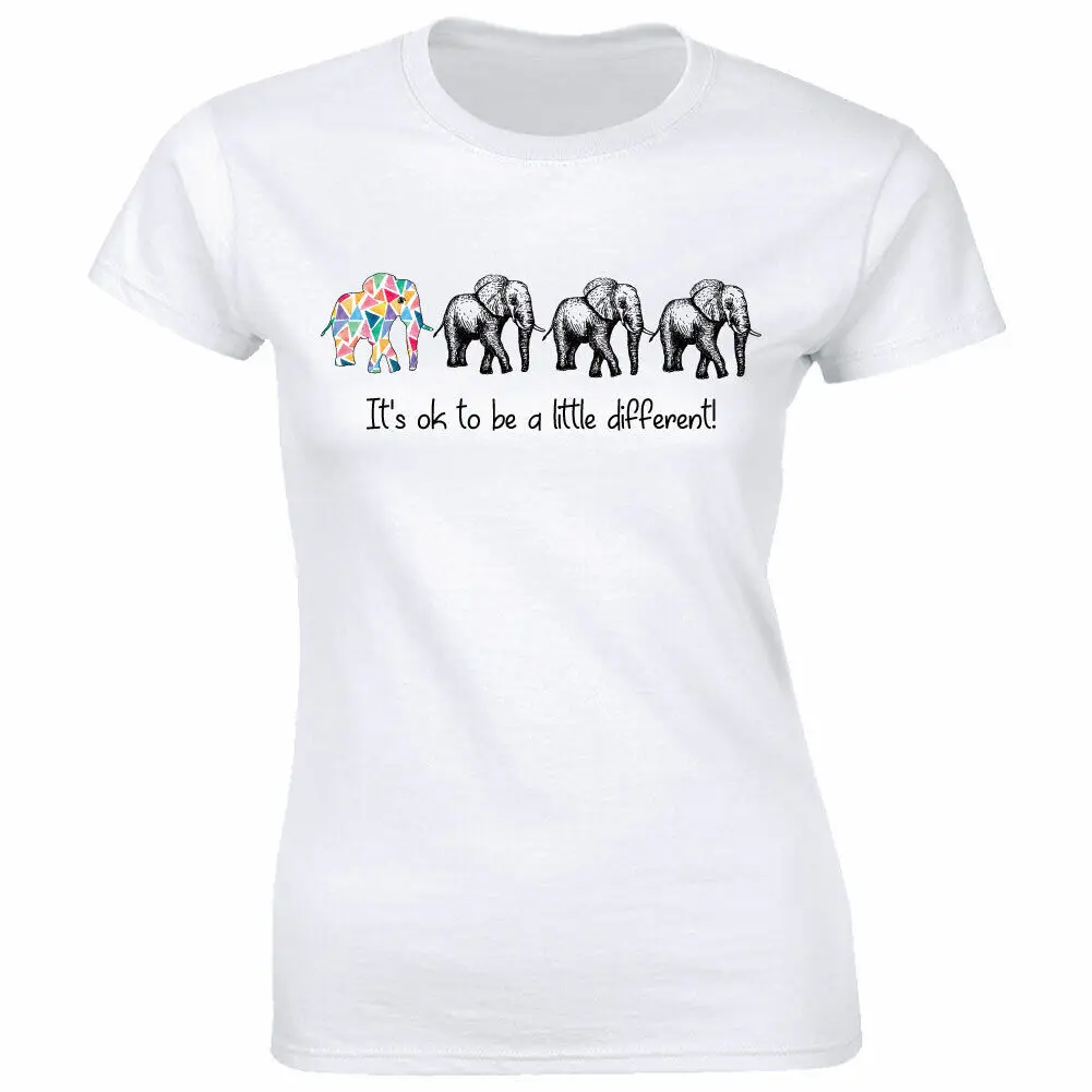 It’s Ok To Be A Little Different Elephant T-Shirt for Women