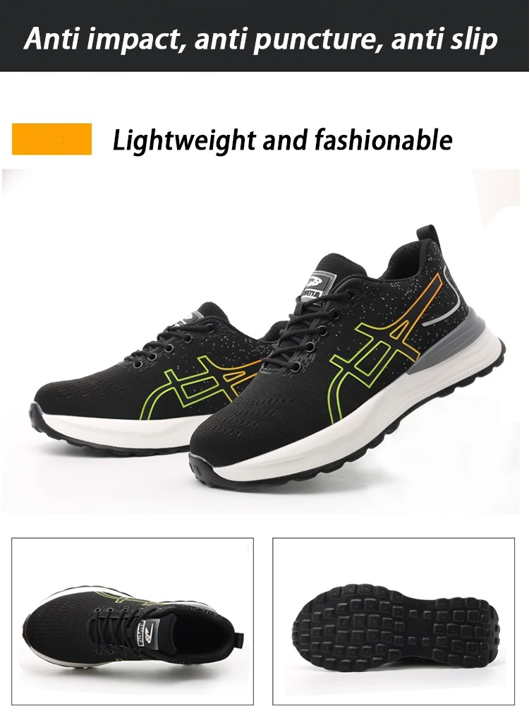 All seasonal safety shoes High-density Comfortable Impact resistant Puncture resistant protective Steel toe work shoes